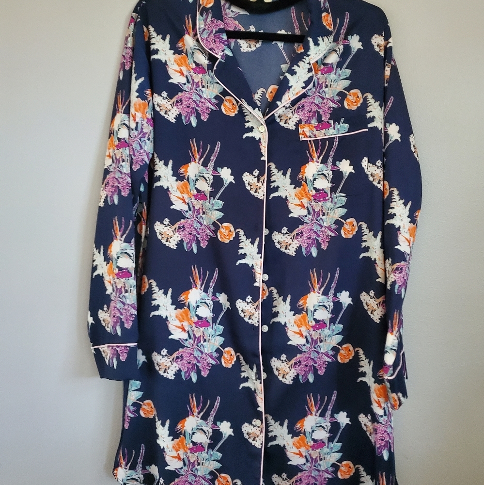 Silk pajama set M top and L bottom